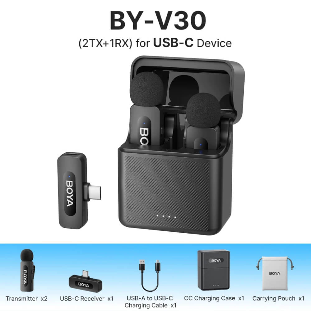 ไมโครโฟนไร้สาย BOYA MICROPHONE BOYA BY-V30_1